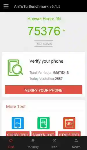 Huawei Honor 9N Antutu v7 ����������