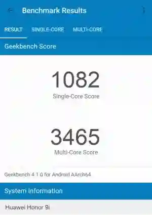 Huawei Honor 9i GeekBench 4 ����������