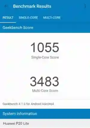 Huawei P20 Lite GeekBench 4 ����������