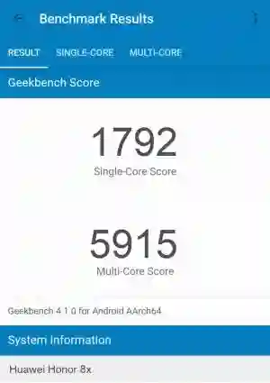 Huawei Honor 8x GeekBench 4 ����������