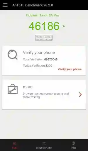 ��������� Huawei Honor 6A Pro � ����� Antutu