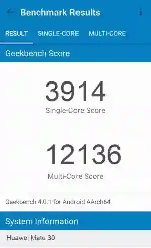 Huawei Mate 30 GeekBench 4 ����������