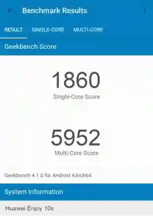 Huawei Enjoy 10s GeekBench 4 ����������