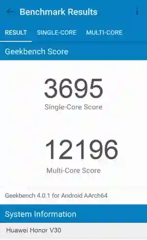 Huawei Honor V30 GeekBench 4 ����������