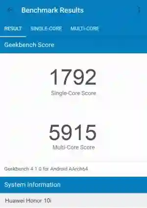 Huawei Honor 10i GeekBench 4 ����������