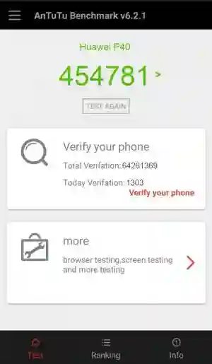 ��������� Huawei P40 � ����� Antutu