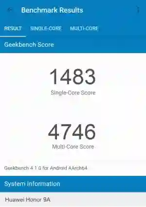 Huawei Honor 9A GeekBench 4 ����������