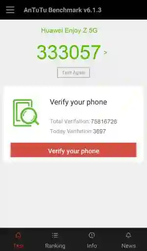 Результат Huawei Enjoy Z 5G в тесте Antutu Результат Huawei Enjoy Z 5G в тесте Antutu