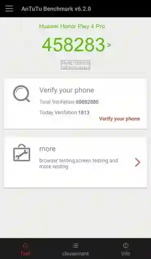 Результат Huawei Honor Play 4 Pro в тесте Antutu Результат Huawei Honor Play 4 Pro в тесте Antutu