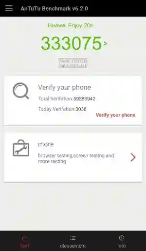 ��������� Huawei Enjoy 20s � ����� Antutu