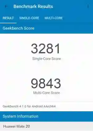 Huawei Mate 20 GeekBench 4 ����������