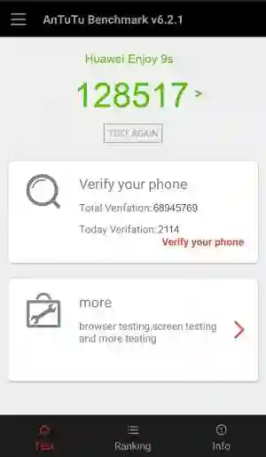 Huawei Enjoy 9s Antutu v7 ����������