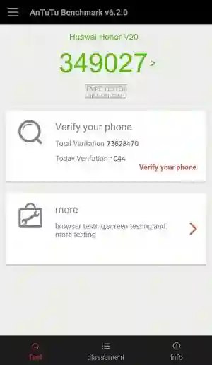 Huawei Honor V20 Antutu v7 ����������