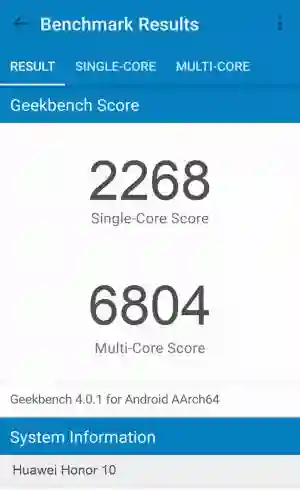 Huawei Honor 10 GeekBench 4 ����������