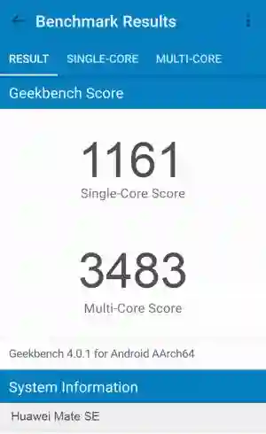 Huawei Mate SE GeekBench 4 ����������