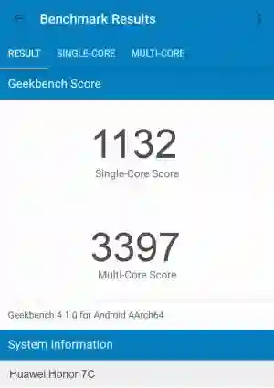 Huawei Honor 7C GeekBench 4 ����������