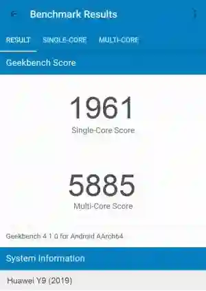 Huawei Y9 (2019) GeekBench 4 ����������