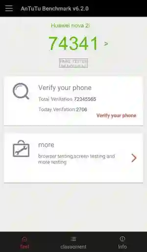 Huawei nova 2i Antutu v7 ����������